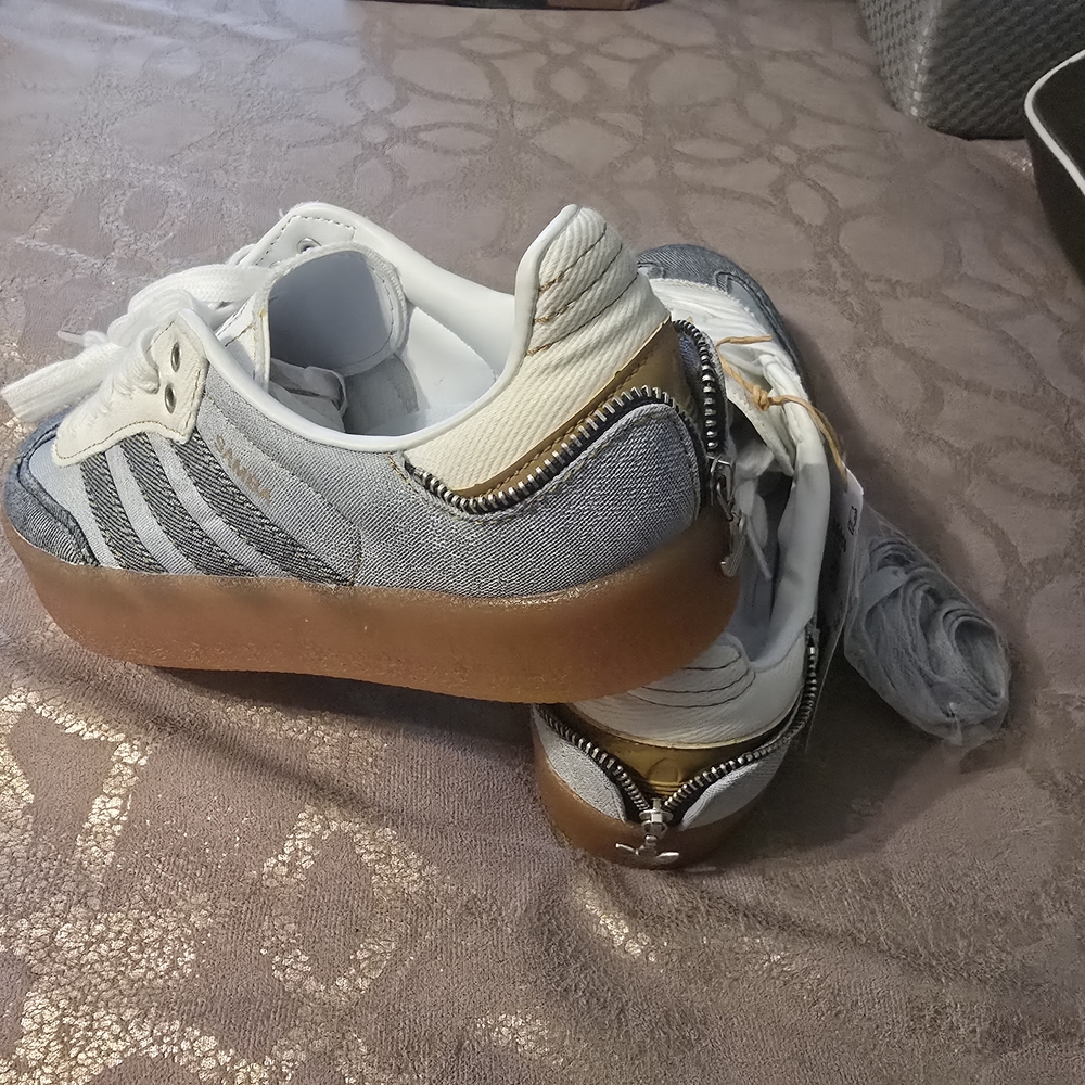 Adidas Denim & White Sneakers - Women's Casual Trainers - Picture 2 of 6
